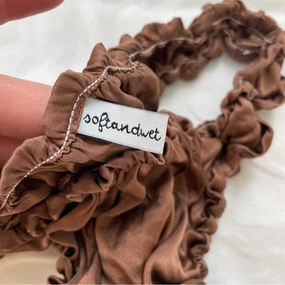 softandwet Silk Frilled Thong - Picture 2 of 5